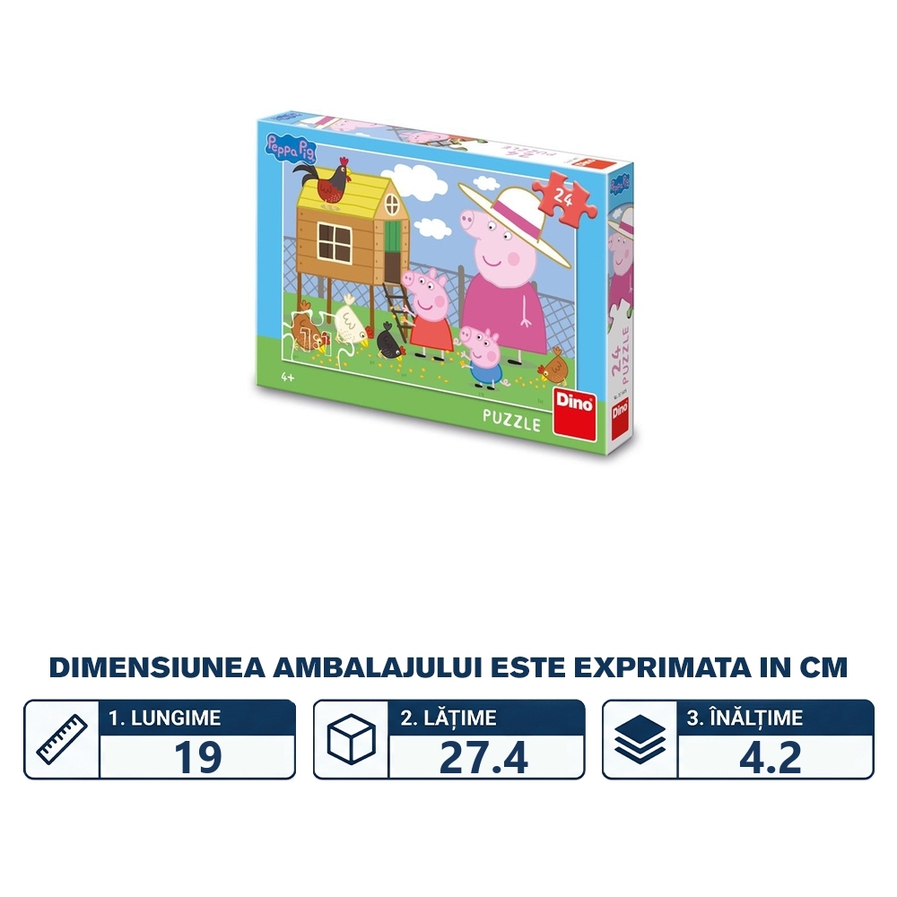 Puzzle 24 piese, Peppa Pig - DINO TOYS - imagine 2