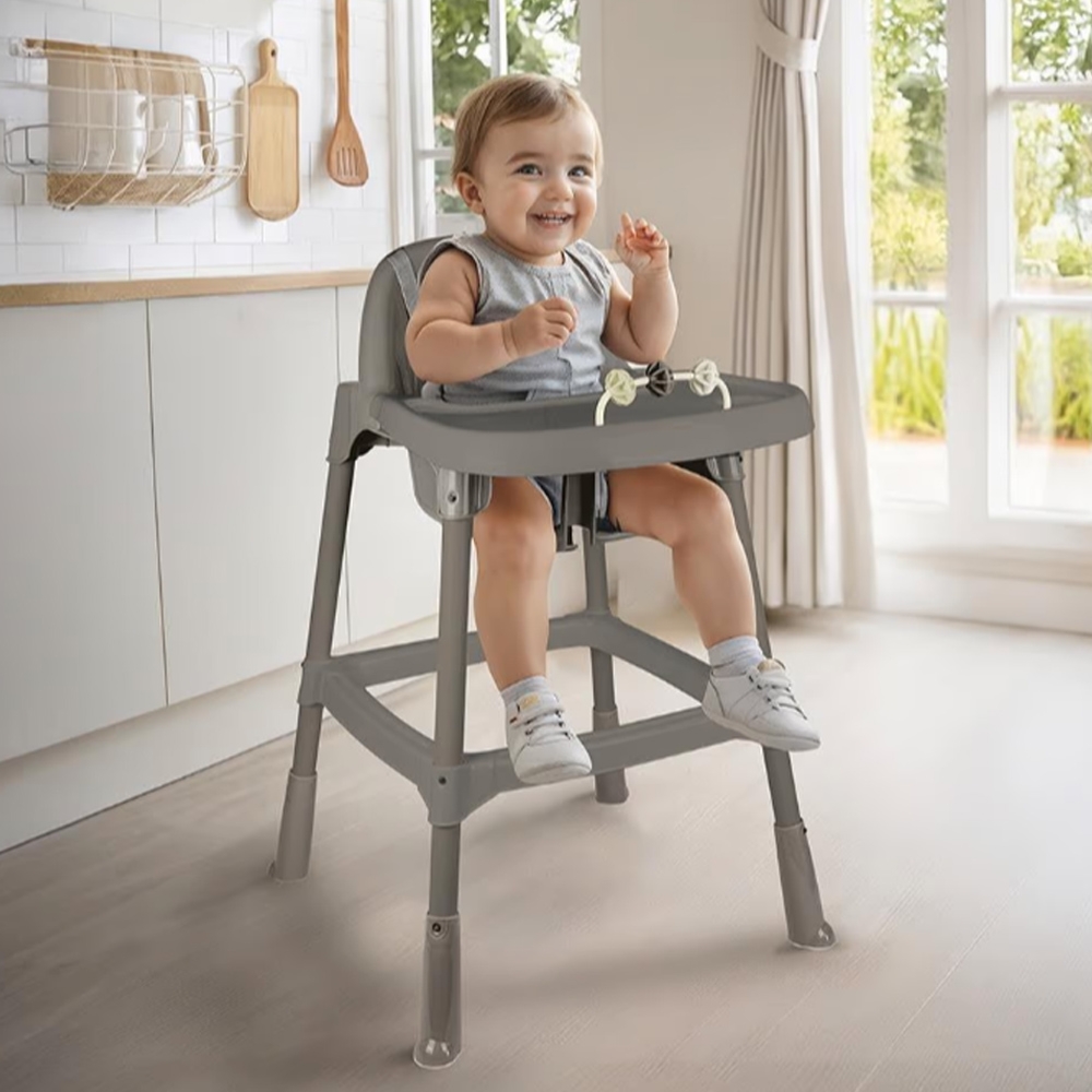 Scaunel cu masuta pentru bebelusi, Stone Grey - Dolu - imagine 3