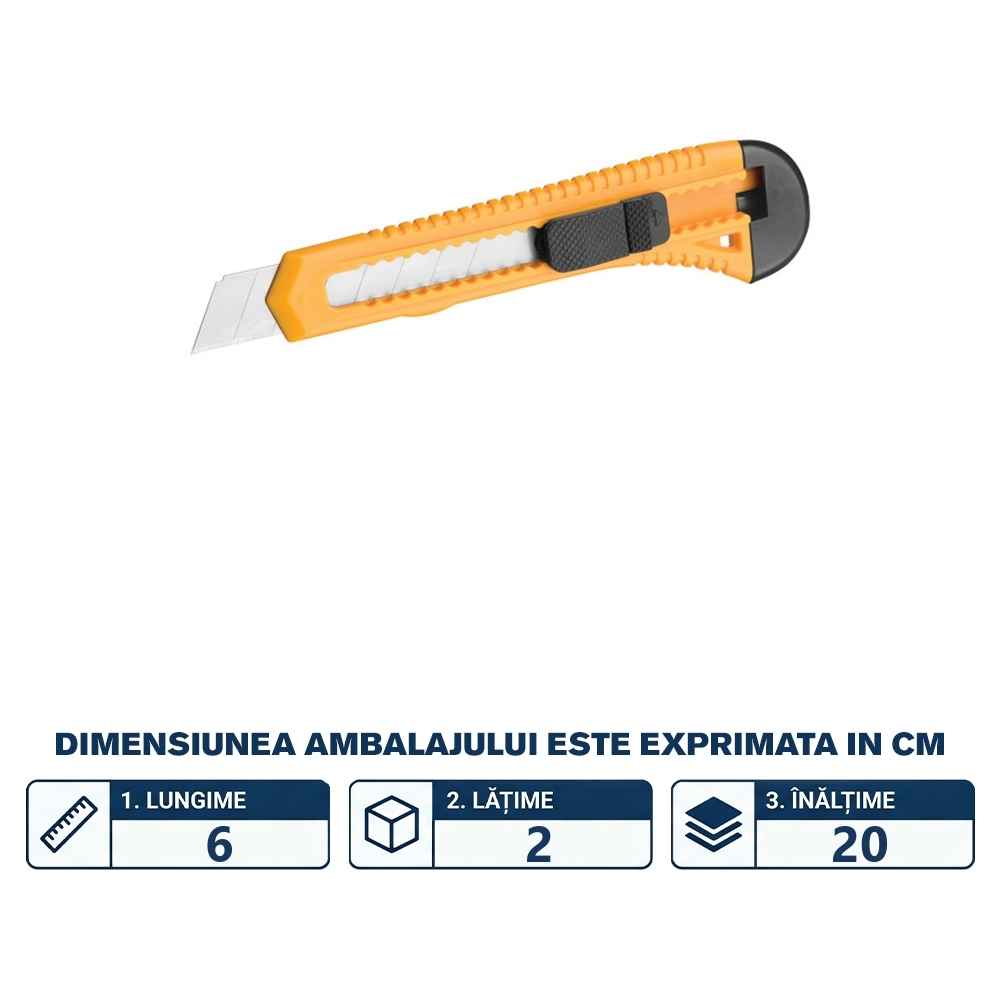 Cutter, 18 mm, 1 buc/blister - OFFISHOP - imagine 2