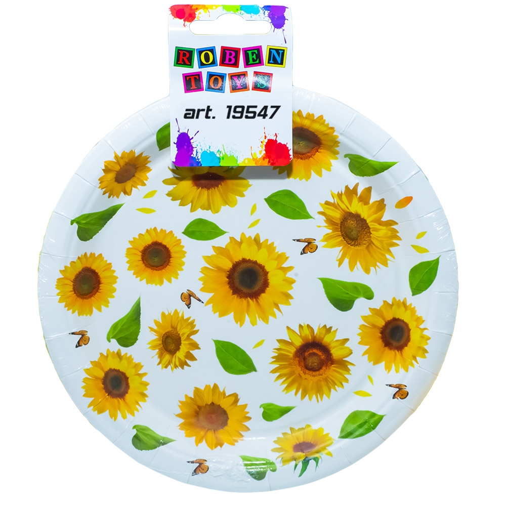 Farfurii party, din carton, diverse modele, 23 cm, 230g, 10 buc/set - ROBENTOYS - imagine 3
