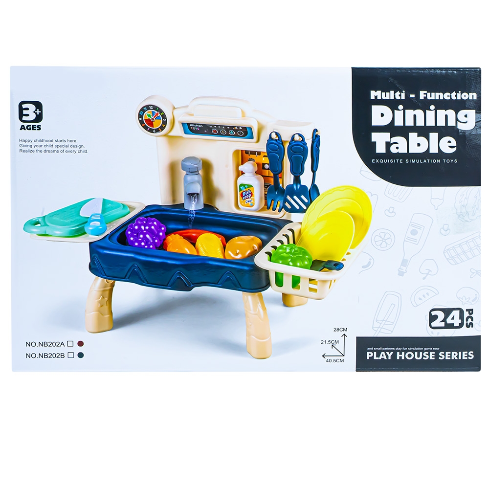 Play set bucatarie, cu baterii, 36 piese, 40.5x21.5x28 cm - imagine 3
