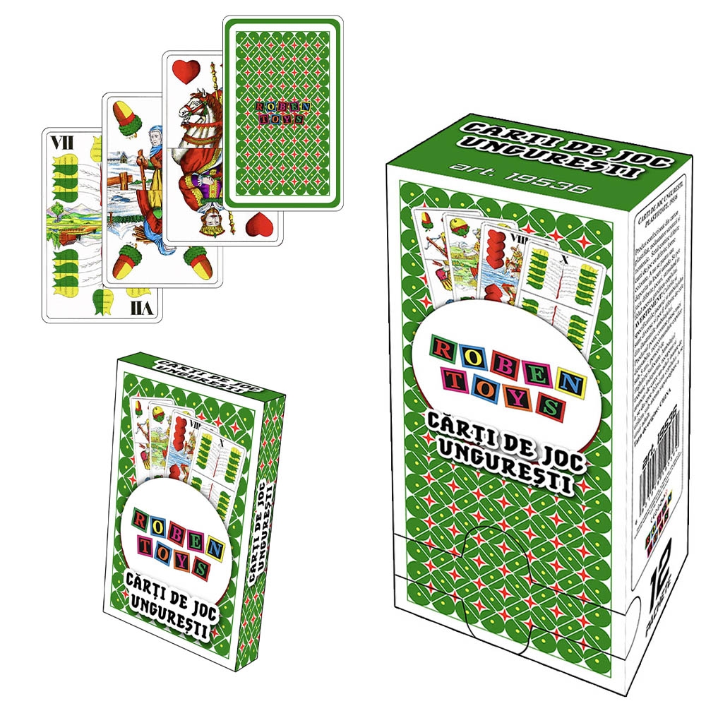 Carti de joc Unguresti, plastifiate - ROBENTOYS