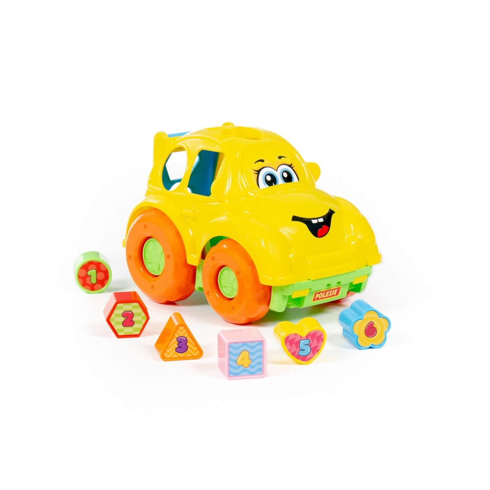 Masinuta + cuburi educative, 23.5x15.2x15.8 cm, Polesie - imagine 11