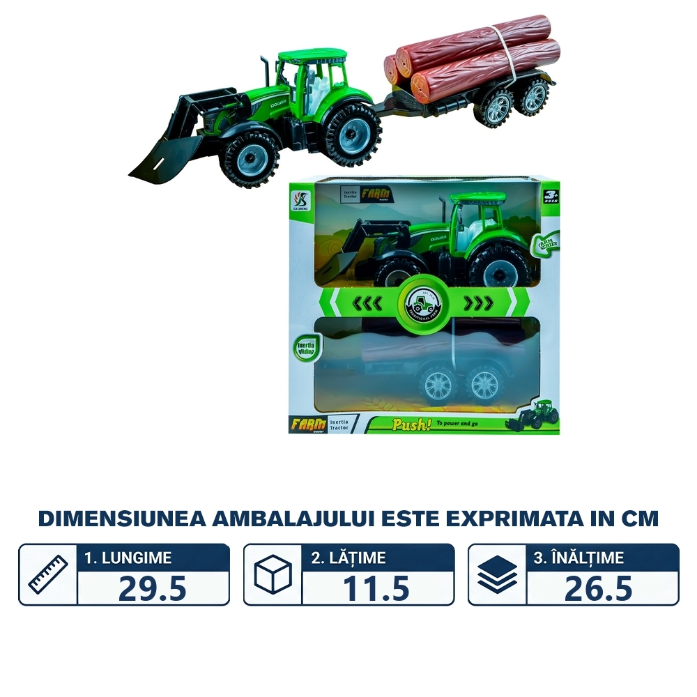 Tractor cu frictiune si remorca lemne - imagine 2