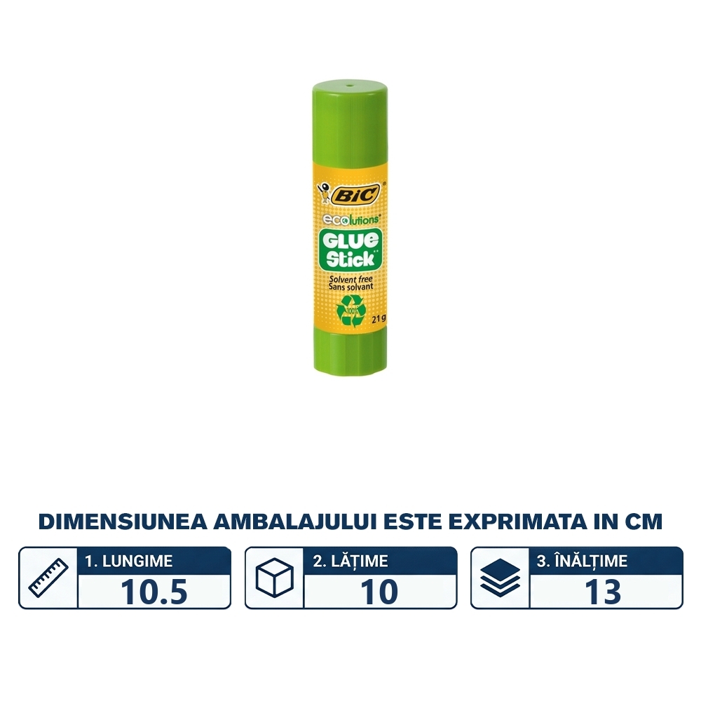 Lipici solid ECO 21 g 20/cutie - BIC - imagine 2
