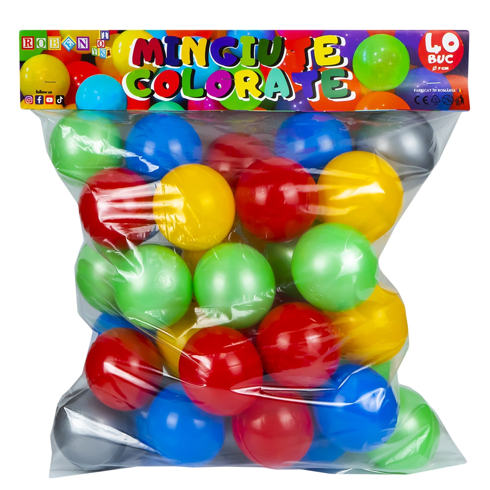 Mingiute plastic, 7 cm, 40 buc/punga - ROBENTOYS - imagine 6