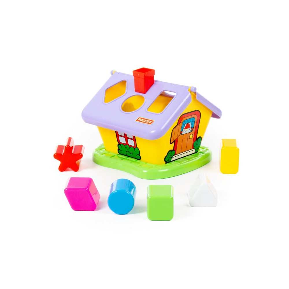 Casuta educativa + forme, 21x20x18 cm, Polesie - imagine 10