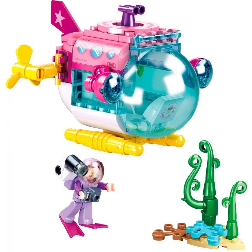 Set de constructie Girl's dream, 117 piese, Submarin - Sluban - imagine 3