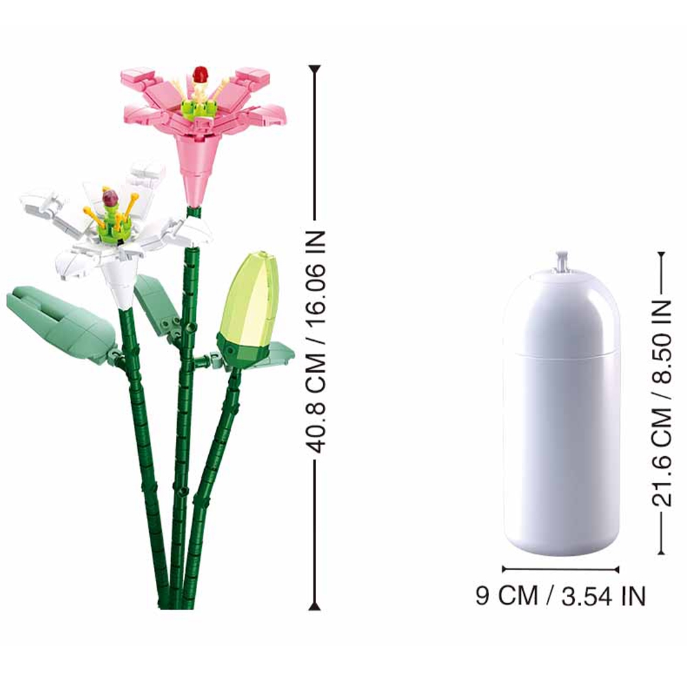 Set de Constructie Flowers, 247 piese, Crin - Sluban - imagine 7