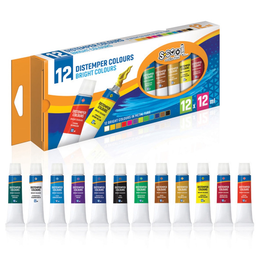 Tempera, 12 ml, 12 culori/set - S-COOL - imagine 2