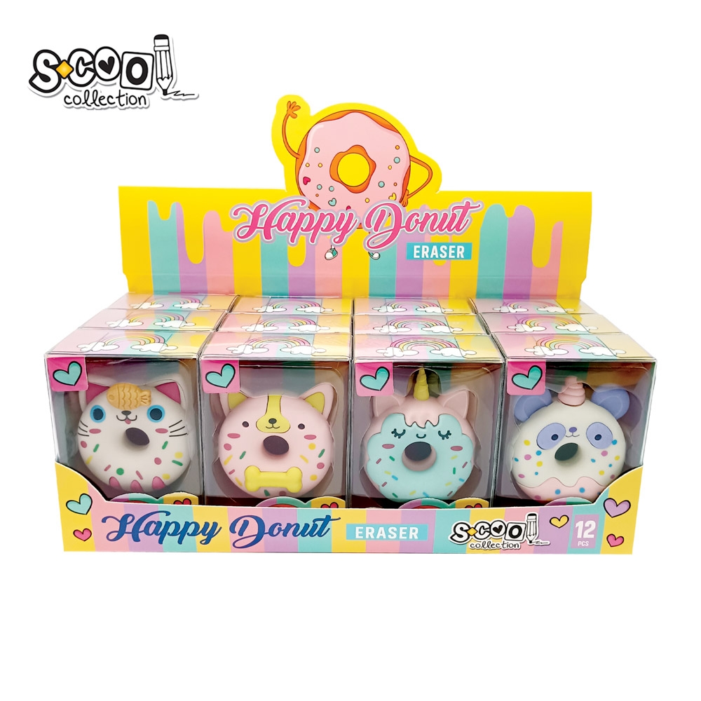 Radiera color, model Gogoasa, 1 buc/cutie PVC - S-COOL