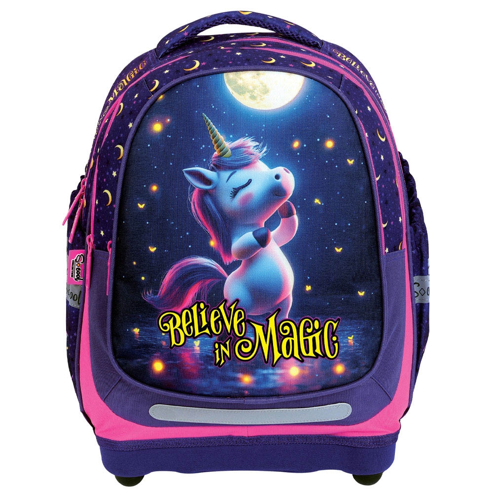Set micul scolar: Ghiozdan, Penar echipat, Sac sport, Portofel, BELIEVE IN MAGIC - S-COOL - imagine 3