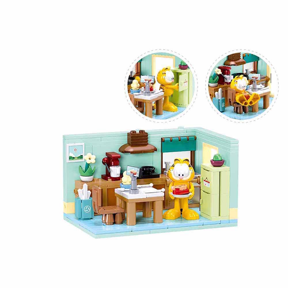 Set de constructie 194 piese, Bucataria lui Garfield - Sluban - imagine 3