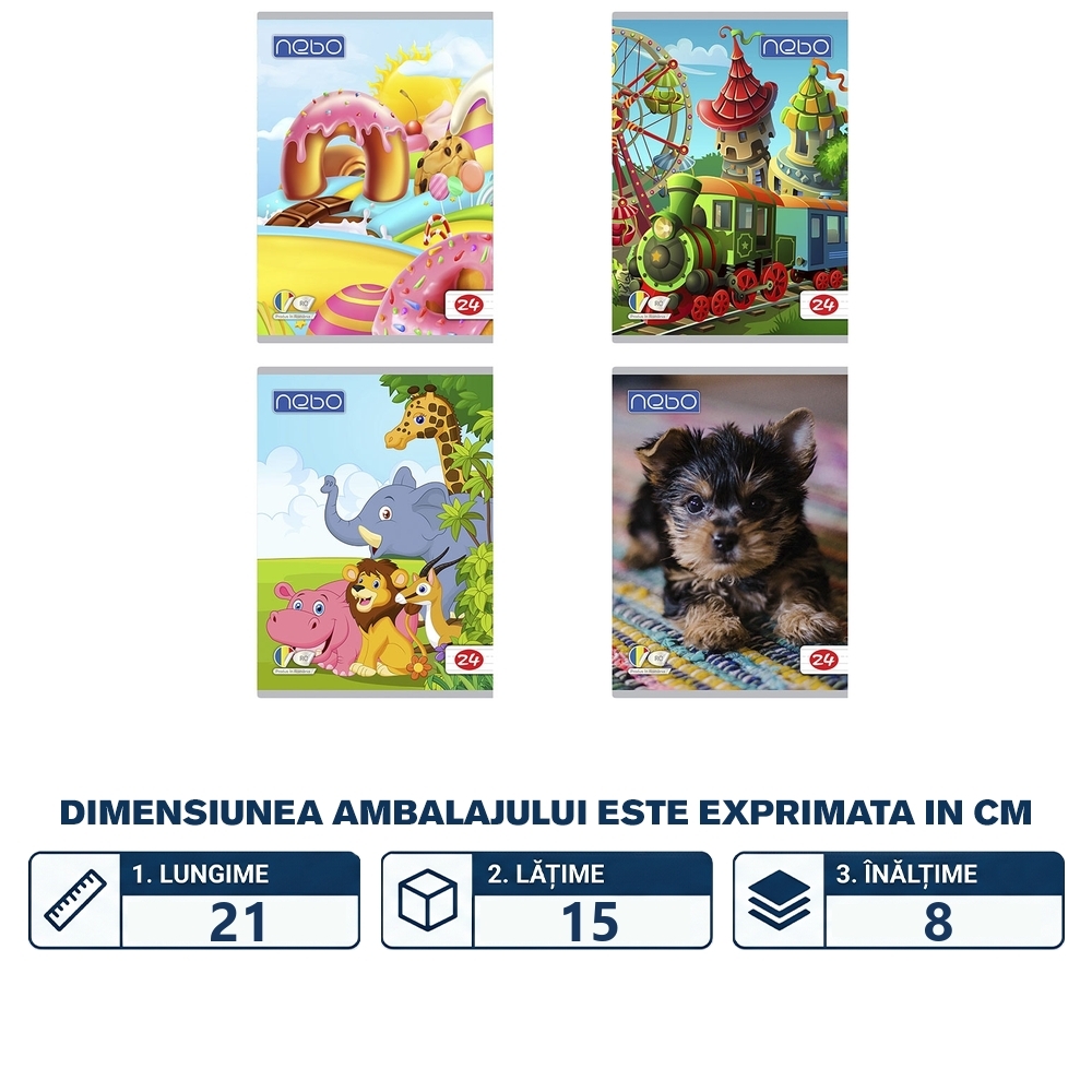 Caiet A5 tip II 24 file - NEBO - imagine 2