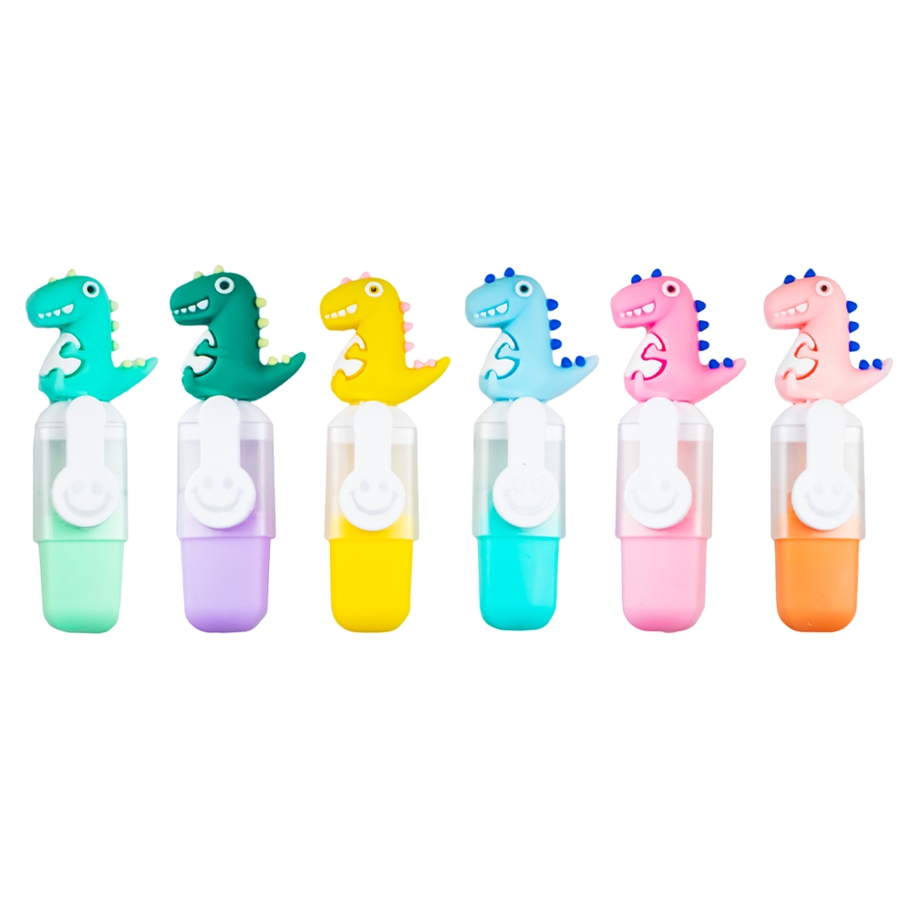 Text markere pentru copii, Dinozaur, 6 buc/set - imagine 3