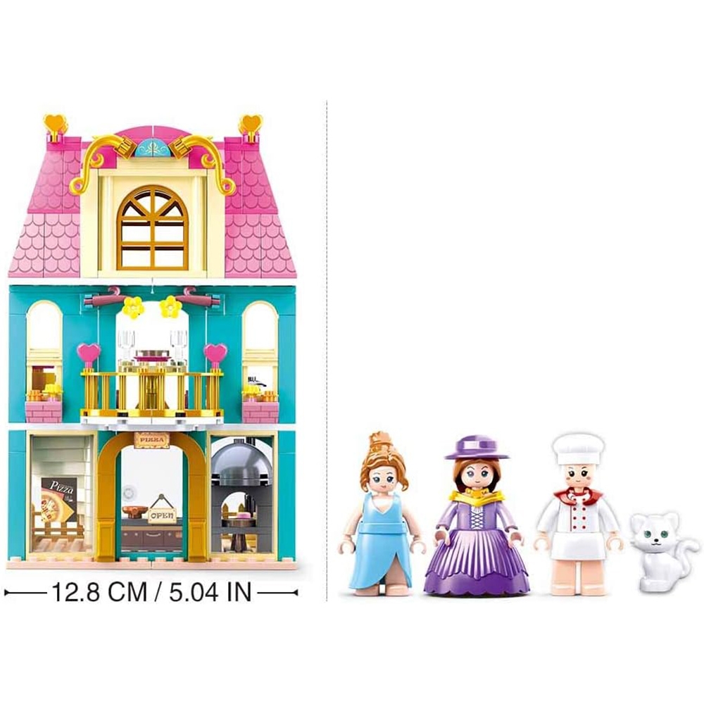 Set de constructie Girl's Dream, 287 piese, Pizzerie - Sluban - imagine 5