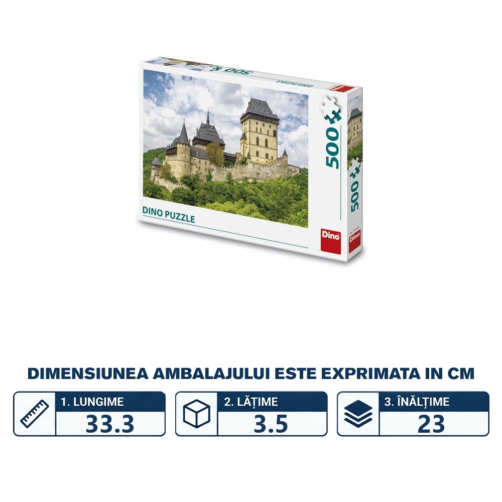 Puzzle 500 piese, Castelul Karlstejn - DINO TOYS - imagine 2