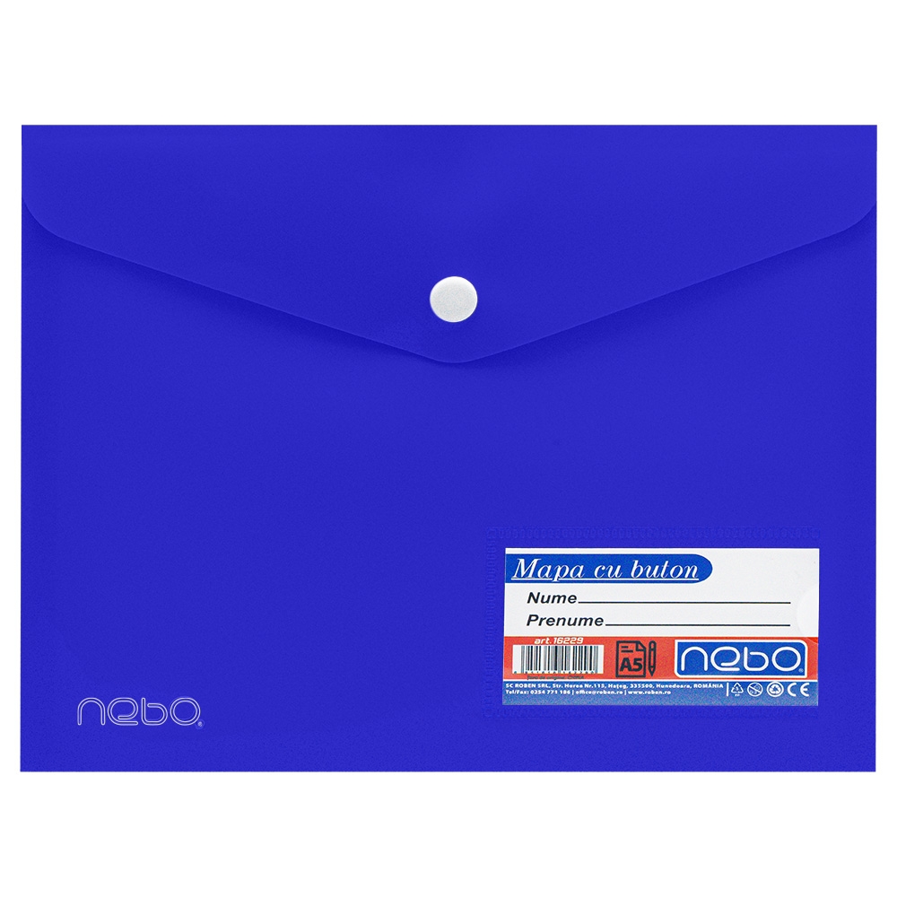 Mapa A5, din plastic, cu capsa - NEBO - imagine 2