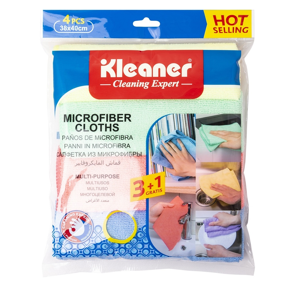 Lavete microfibra, 4 buc/set - KLEANER - imagine 3