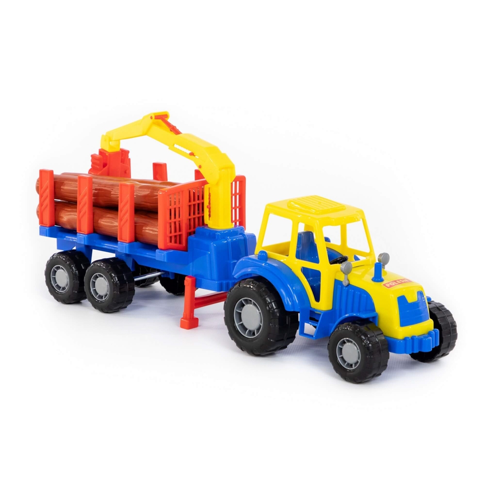 Tractor cu remorca lemne, 46,6x13,4x20 cm, Polesie - imagine 11