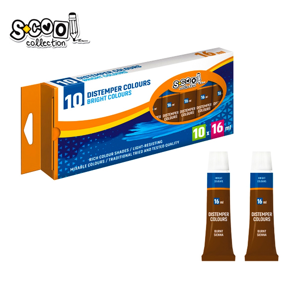 Tempera maro, 16 ml, 10 buc/set - S-COOL
