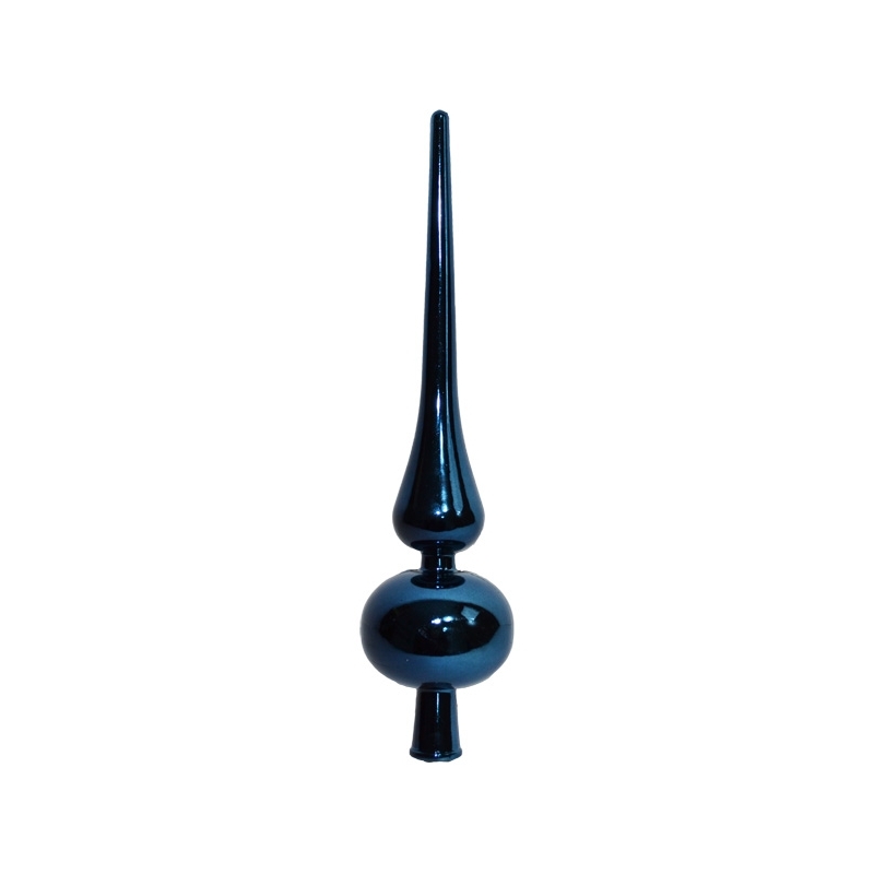Varf pom Craciun, din plastic, albastru, 1/cutie
