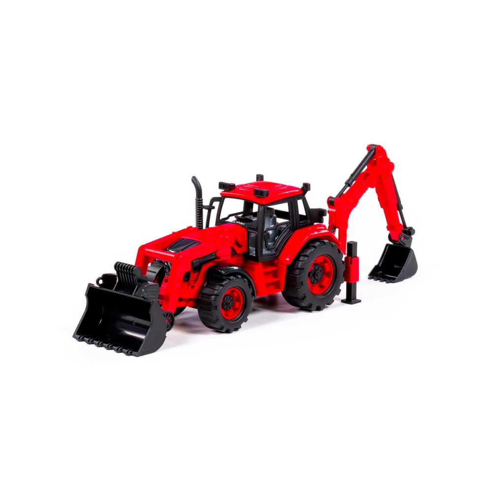 Tractor-excavator cu incarcator, 31x15x14.5 cm, Polesie - imagine 9
