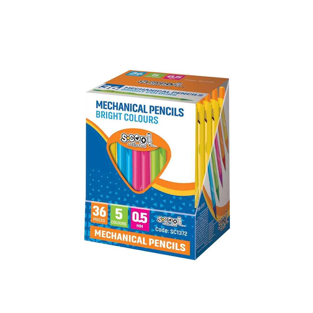 Creion mecanic, 0.5mm, Bright colors, 36 buc/display - S-COOL - imagine 4