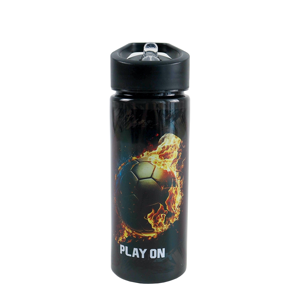 Sticla apa 600 ml, plastic, cu pai, PALY ON, 23x8.5 cm - S-COOL - imagine 2
