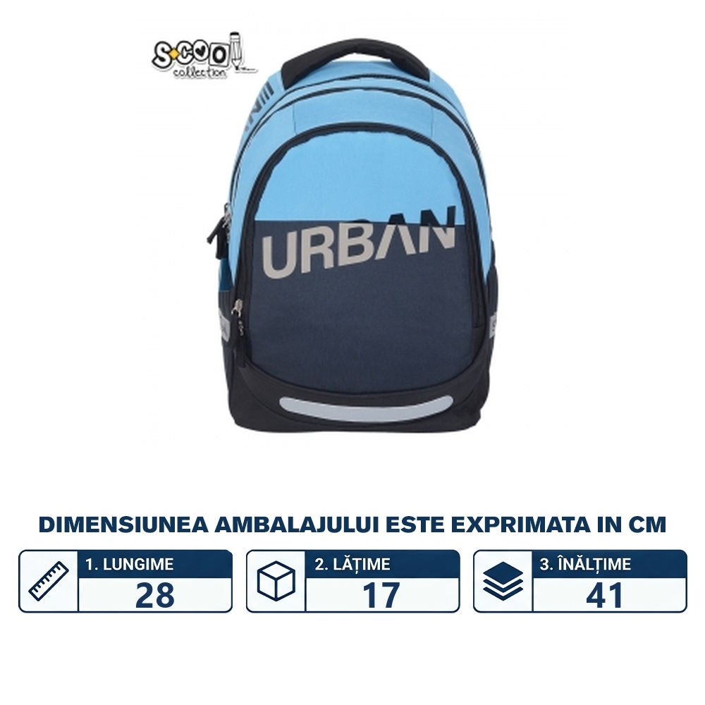 Ghiozdan anatomic light, URBAN, 41X28X17 cm, DUO - S-Cool - imagine 2