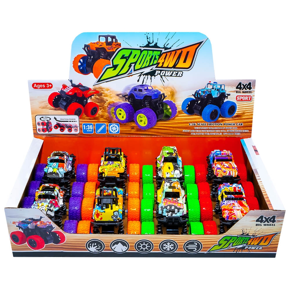 Masinute Off-Road, cu frictiune, 8.2x8.6x7.6 cm, 8 buc/display - imagine 7