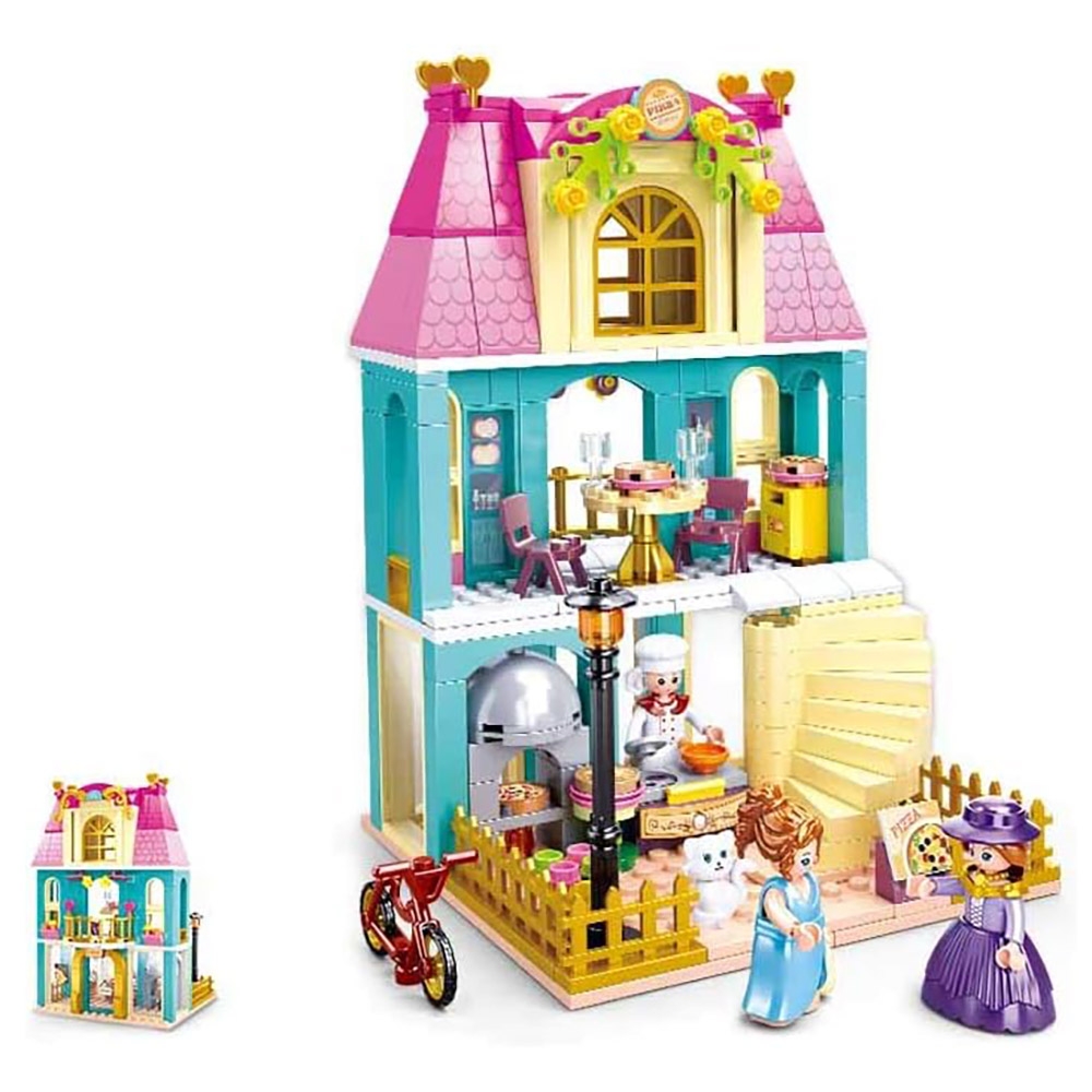 Set de constructie Girl's Dream, 287 piese, Pizzerie - Sluban - imagine 4