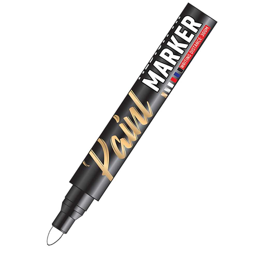 Marker permanent cu vopsea alba, varf 2/3mm, 12 buc/cutie -OFFISHOP - imagine 2