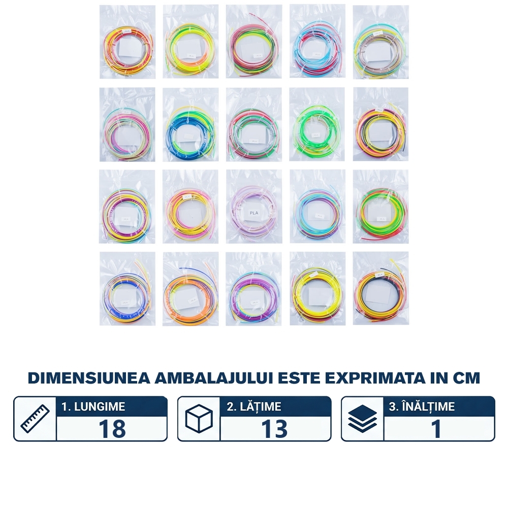 Filament plastic pentru creion 3D, 1,75mmx9m - imagine 2
