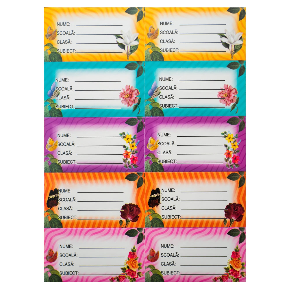 Etichete scolare cu desene, 20 coli/set - imagine 7