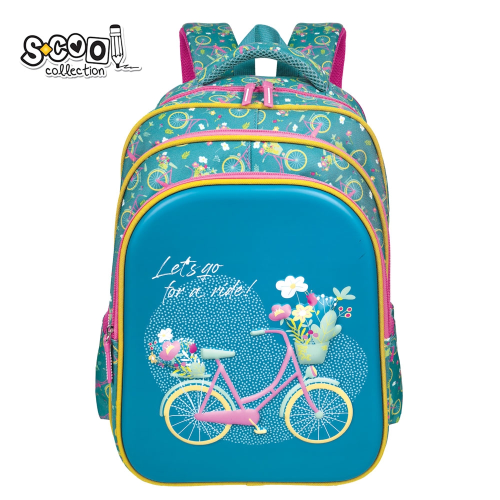 Ghiozdan 3D ergonomic, 43x30x22 cm, LET'S GO FOR A RIDE - S-COOL