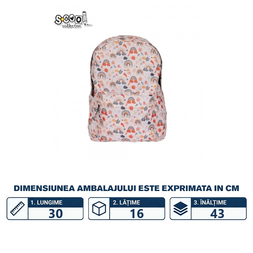 Ghiozdan CLASSIC, 30x16x43 cm - S-COOL - imagine 2