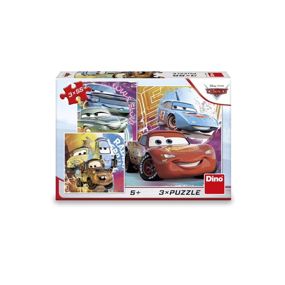 Puzzle 3x55 piese, Cars - DINO TOYS - imagine 3