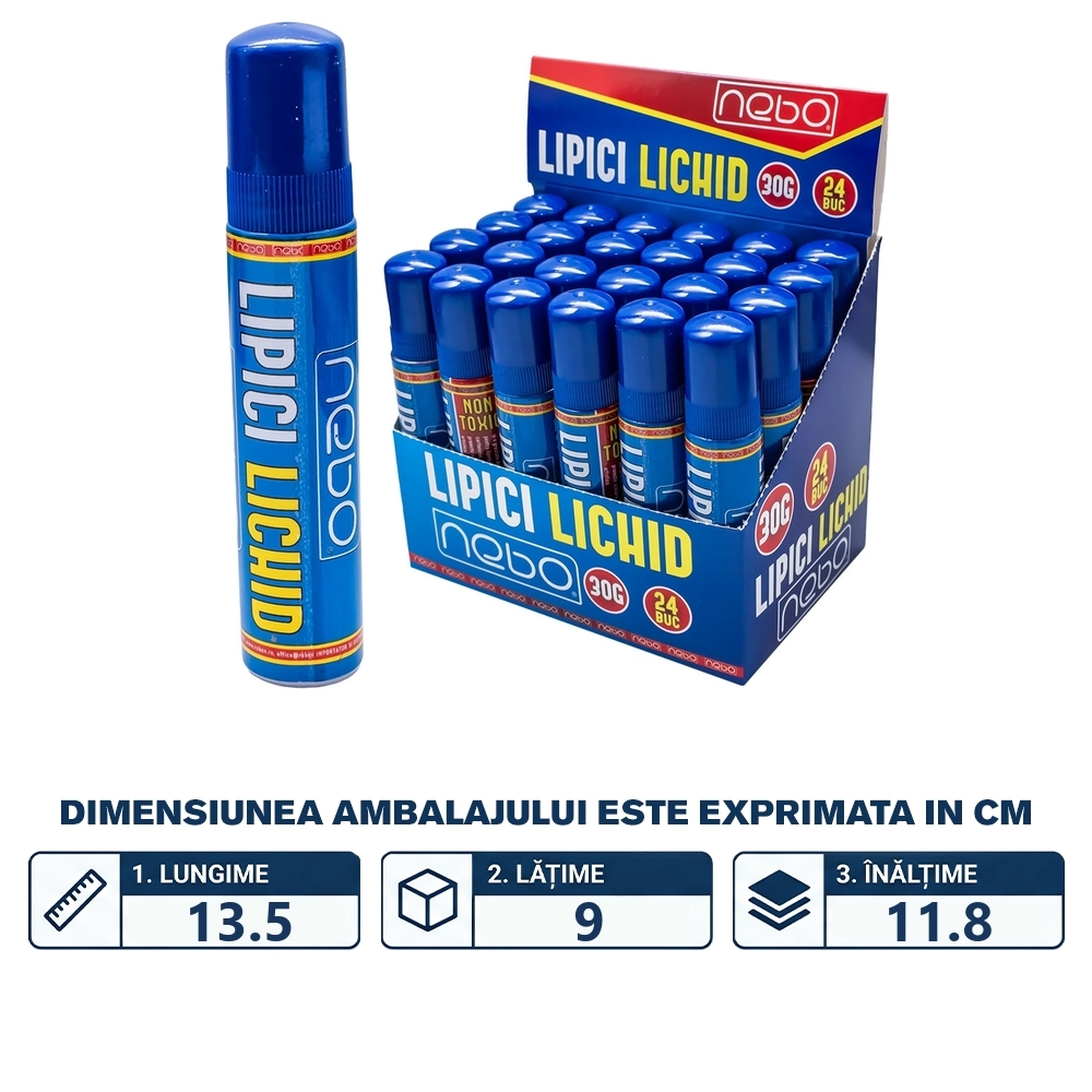 Lipici lichid, 30g, 24 buc/set - NEBO - imagine 2