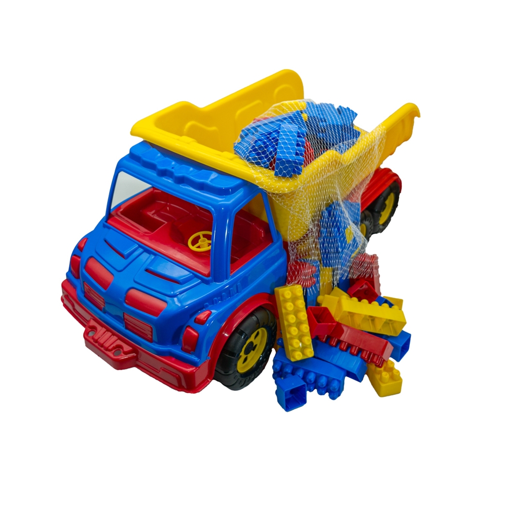 Camion plastic 60 cm + 80 cuburi - ROBENTOYS - imagine 7