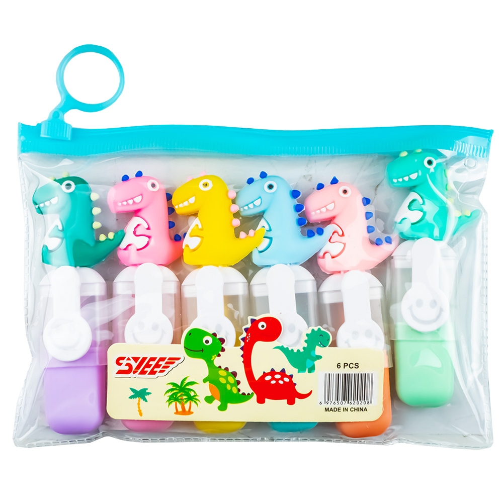 Text markere pentru copii, Dinozaur, 6 buc/set - imagine 10