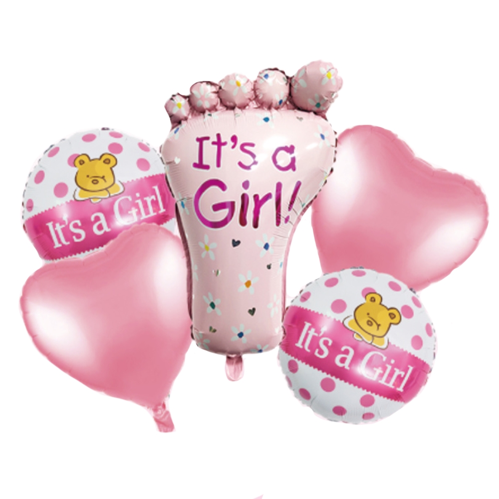 Balon, folie aluminiu, It's a girl - imagine 2