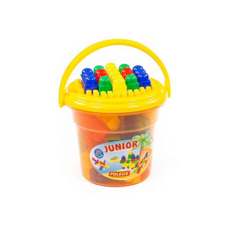 Cuburi constructii Junior, 57 piese/galetusa, Polesie - imagine 6