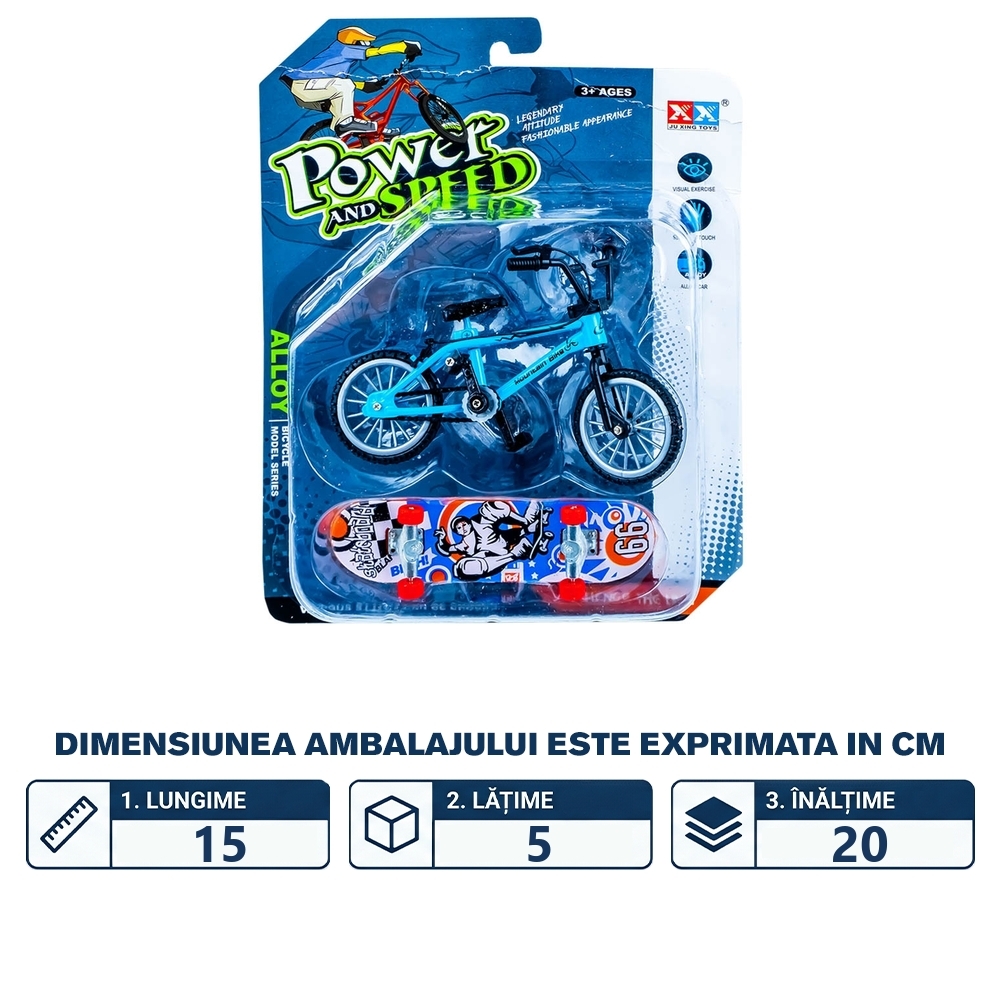 Bicicleta din metal + skateboard - imagine 2
