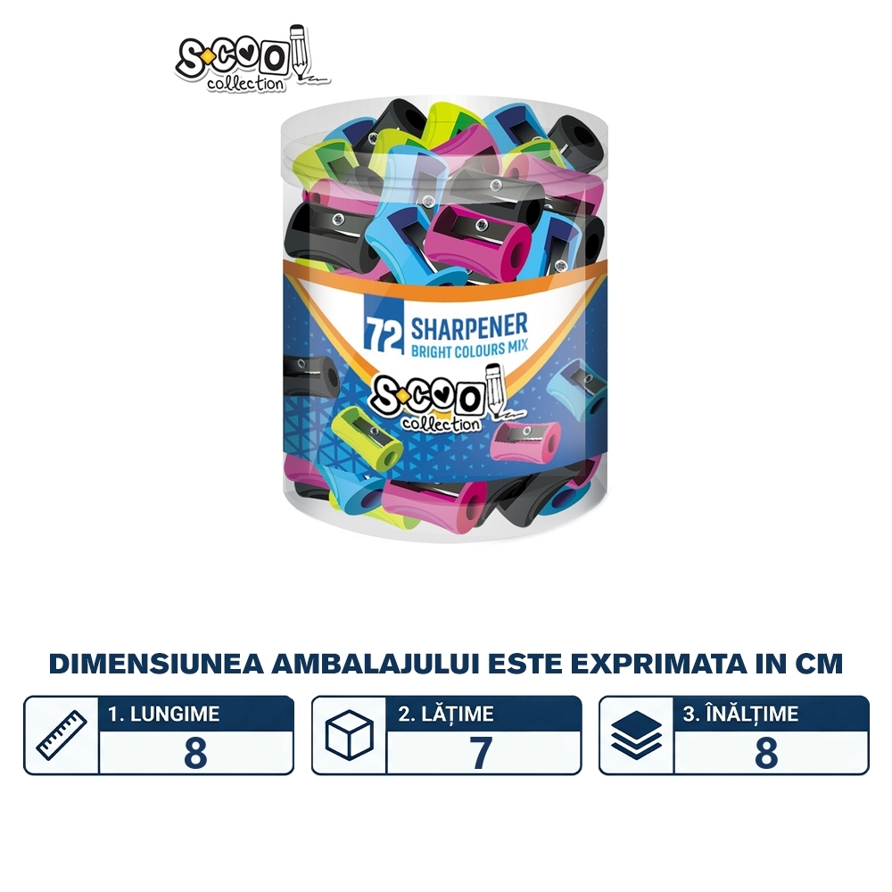 Ascutitoare mini, 72 buc/set - S-COOL - imagine 2