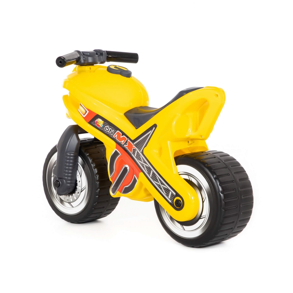 Motocicleta fara pedale, MX-ON, galbena, 70x30x49,3 cm, Polesie - imagine 4