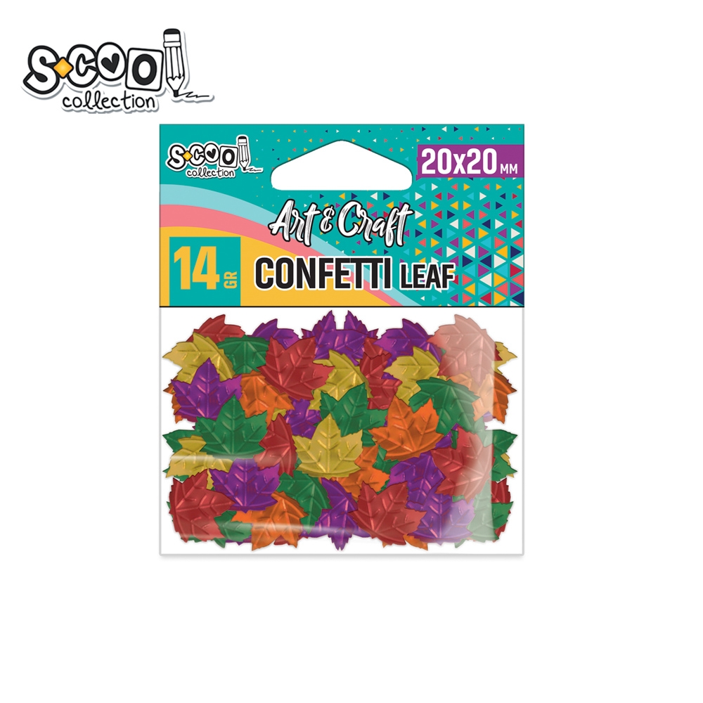Accesorii craft, confetti frunze, 14 gr - S-COOL
