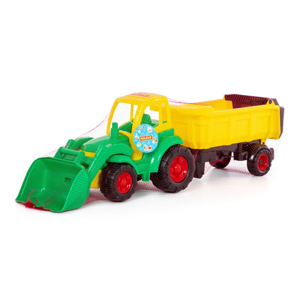 Tractor cu incarcator + remorca - Champion, 86x22x26 cm, Polesi - imagine 7