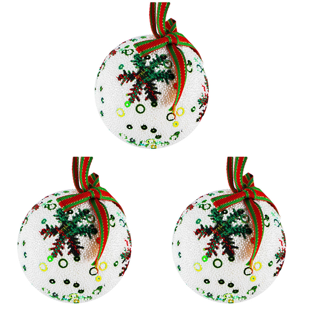 Globuri pom Craciun, 8 cm, 3 buc/set