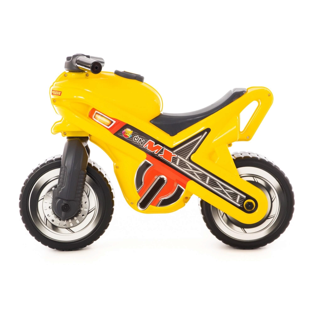 Motocicleta fara pedale, MX-ON, galbena, 70x30x49,3 cm, Polesie - imagine 2
